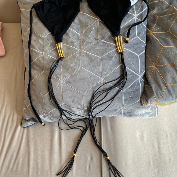 Lady Luck bikini top with gold tube detail Large - Picture 6 of 6